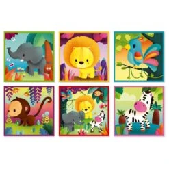 Janod 9 Cubes Animaux De La Jungle - Kubkid -Jouets Pour Enfants Boutique 9 cubes animaux de la jungle kubkid 1