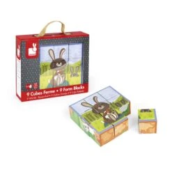 Janod 9 Cubes Les Animaux De La Ferme Kubkid -Jouets Pour Enfants Boutique 9 cubes les animaux de la ferme kubkid 2