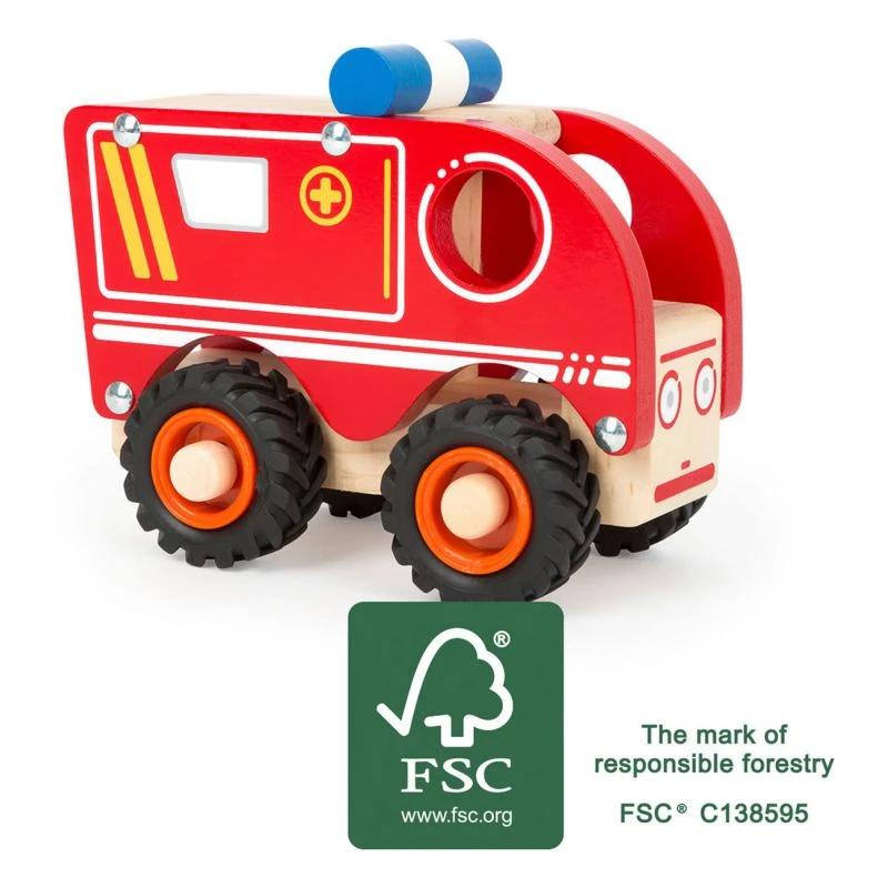 Small Foot Ambulance Véhicule En Bois 2 Small Foot Ambulance Véhicule En Bois – Image 2