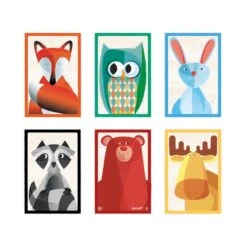 Janod 6 Cubes En Bois Forêt Zigolos -Jouets Pour Enfants Boutique barquette 6 cubes foret zigolos 4