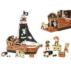 Bateau Pirate Jouet En Bois - Vilac -Jouets Pour Enfants Boutique bateau pirate vilac 2