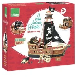 Bateau Pirate Jouet En Bois - Vilac -Jouets Pour Enfants Boutique bateau pirate vilac 3