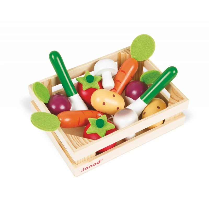 Janod Cagette 12 Légumes En Bois - Dînette En Bois 1 Janod Cagette 12 Légumes En Bois - Dînette En Bois