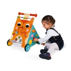 Chariot De Marche Multi Activités Avec Frein Chat - Janod -Jouets Pour Enfants Boutique chariot multi activites chat 2