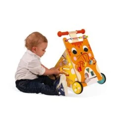 Chariot De Marche Multi Activités Avec Frein Chat - Janod -Jouets Pour Enfants Boutique chariot multi activites chat 9