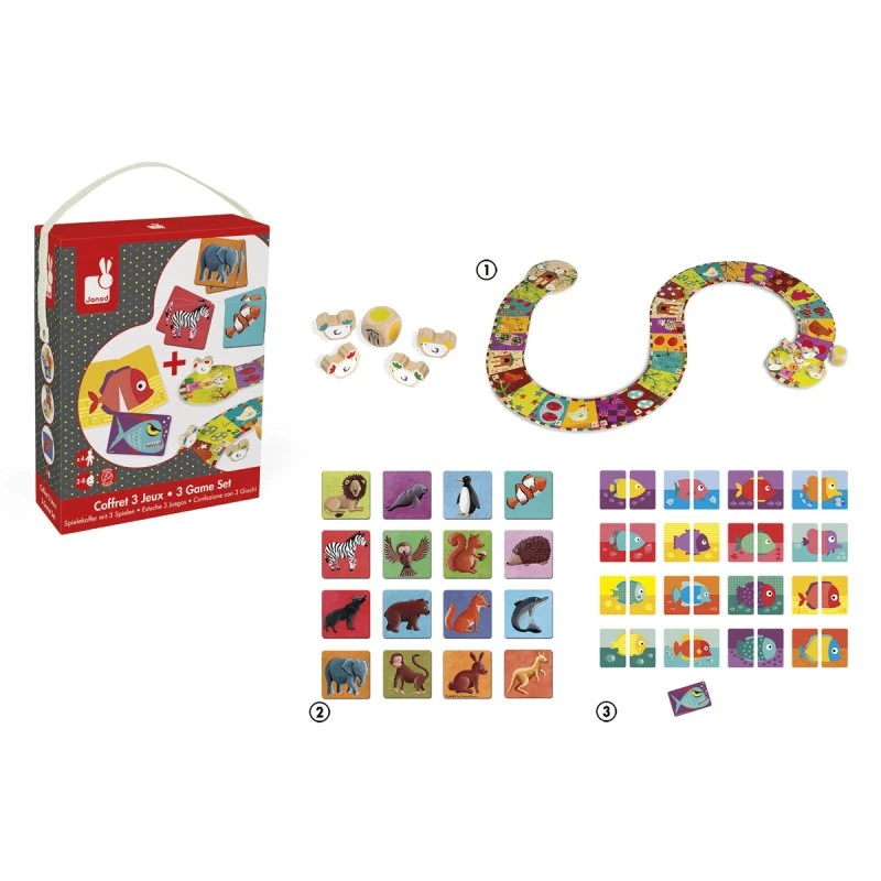 Janod Coffret 3 Jeux 2 Janod Coffret 3 Jeux – Image 2