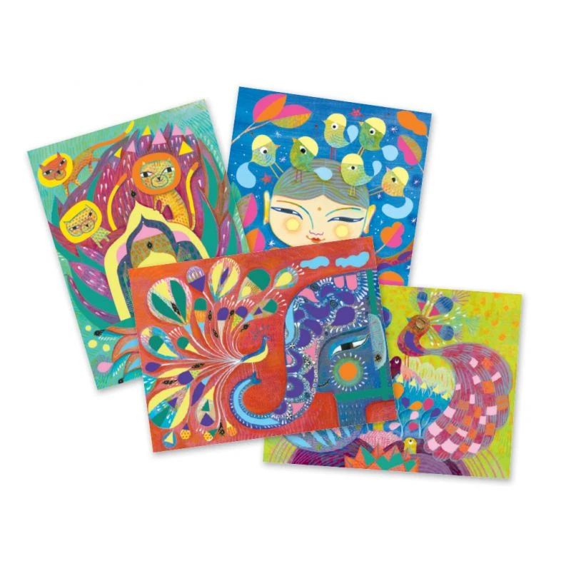 Coffret De Peinture India - Loisir Créatif Djeco 2 Coffret De Peinture India - Loisir Créatif Djeco – Image 2