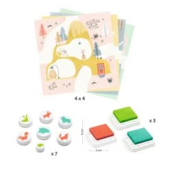 Djeco Coffret De Tampons - En Visite -Jouets Pour Enfants Boutique coffret de tampons en visite 2