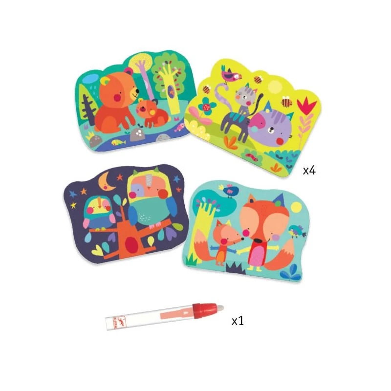 Djeco Coloriage à L'eau - Caché Dans Les Bois 2 Djeco Coloriage à L'eau - Caché Dans Les Bois – Image 2