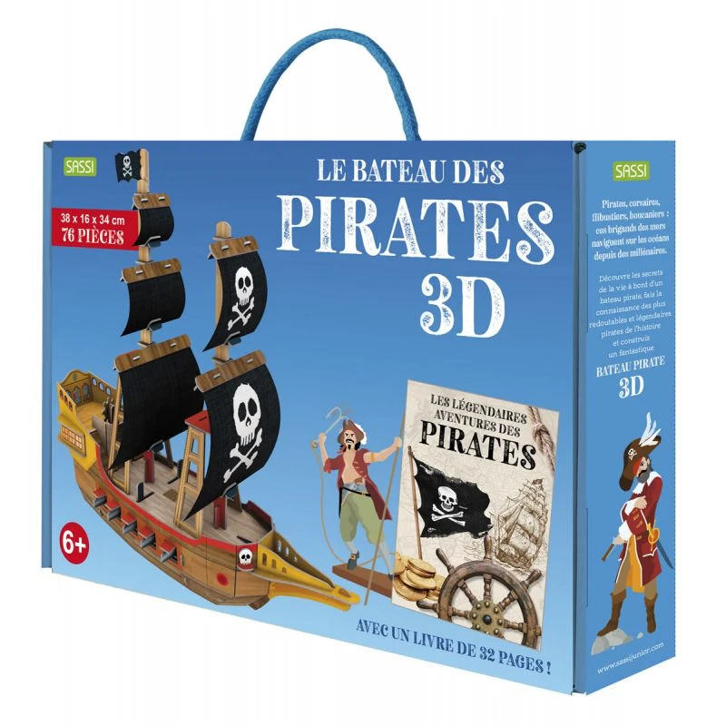 Construis Le Bateau Pirate En 3D - Livre Et Maquette 1 Construis Le Bateau Pirate En 3D - Livre Et Maquette