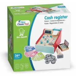 Caisse Enregistreuse Jouet En Bois -Jouets Pour Enfants Boutique dinette caisse enregistreuse en bois 4