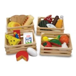Dînette En Bois - 4 Barquettes D'aliments -Jouets Pour Enfants Boutique dinette en bois 4 barquettes d aliments 3