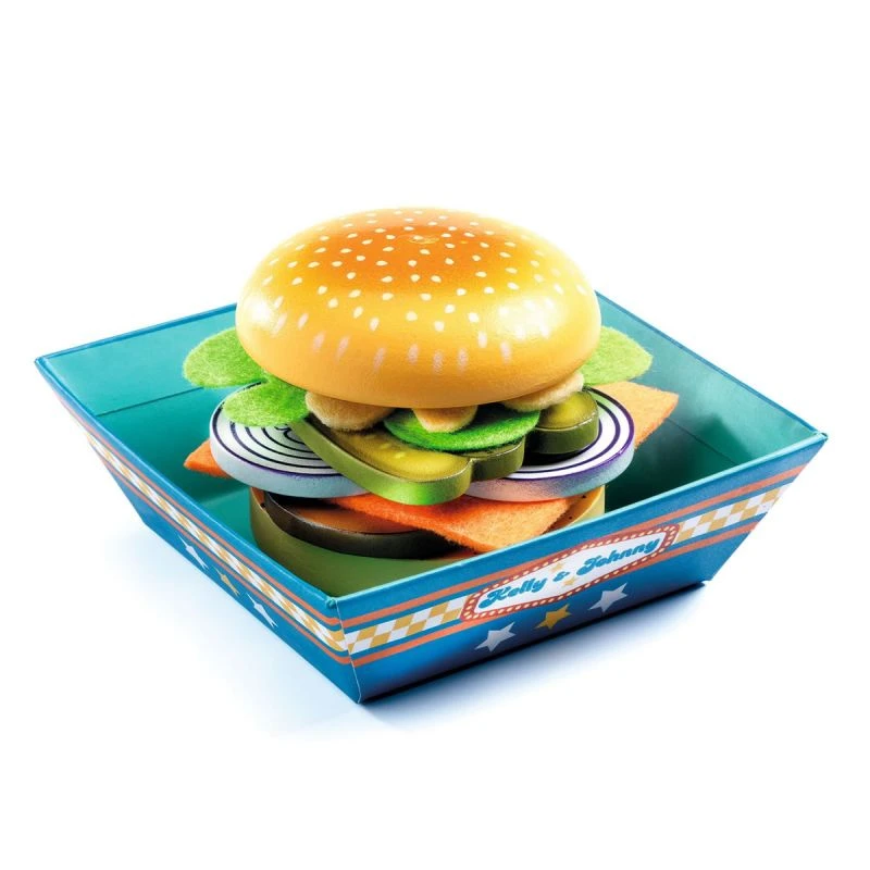 Djeco Dînette Hamburgers Kelly & Johnny 2 Djeco Dînette Hamburgers Kelly & Johnny – Image 2