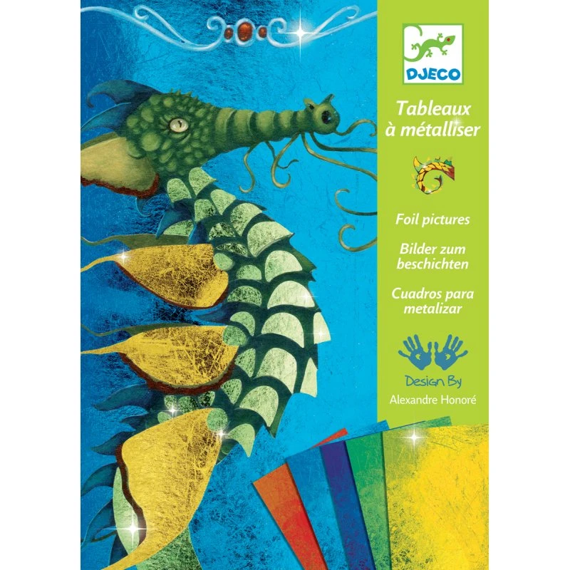 Djeco Dragons à Dorer - Tableau De Métal 2 Djeco Dragons à Dorer - Tableau De Métal – Image 2