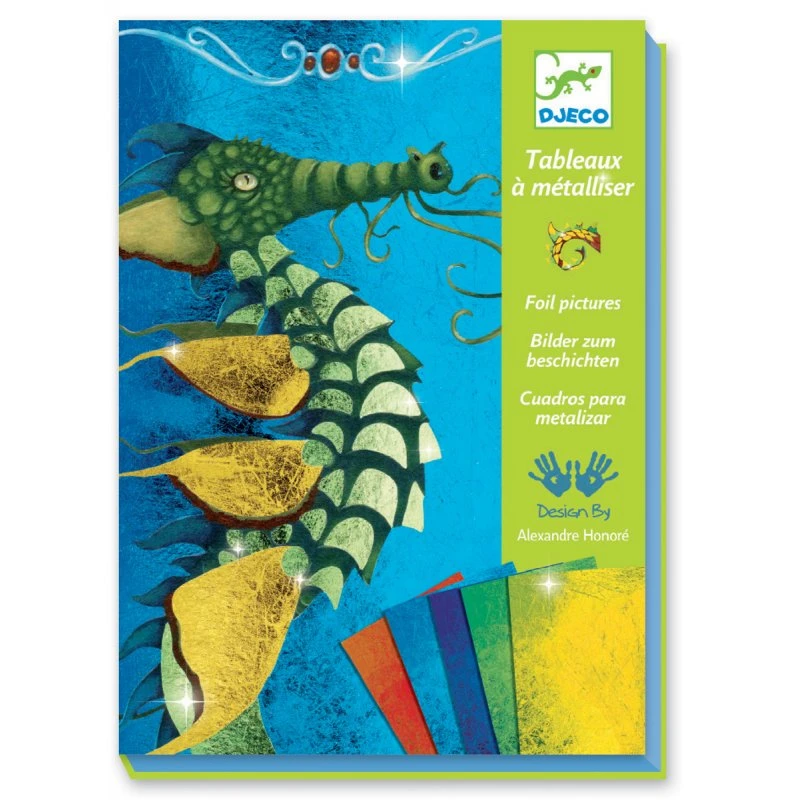 Djeco Dragons à Dorer - Tableau De Métal 1 Djeco Dragons à Dorer - Tableau De Métal