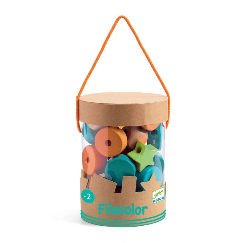 Filacolor Grosses Perles à Enfiler Djeco 1 Filacolor Grosses Perles à Enfiler Djeco