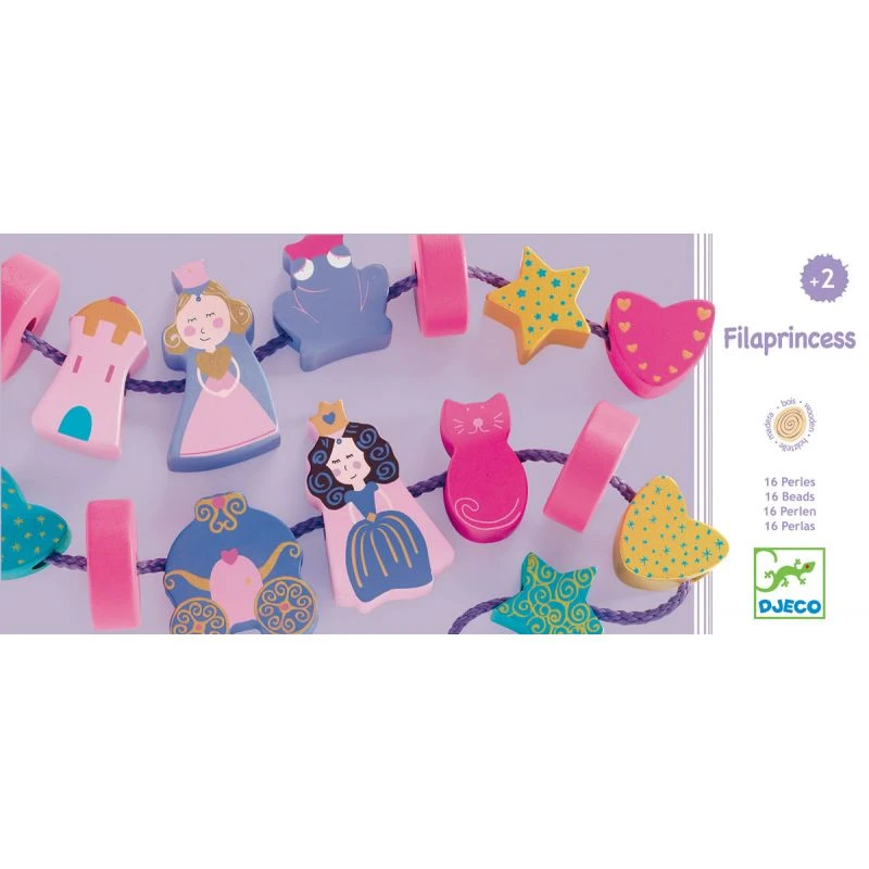 Filaprincess - Perles à Enfiler Djeco 1 Filaprincess - Perles à Enfiler Djeco