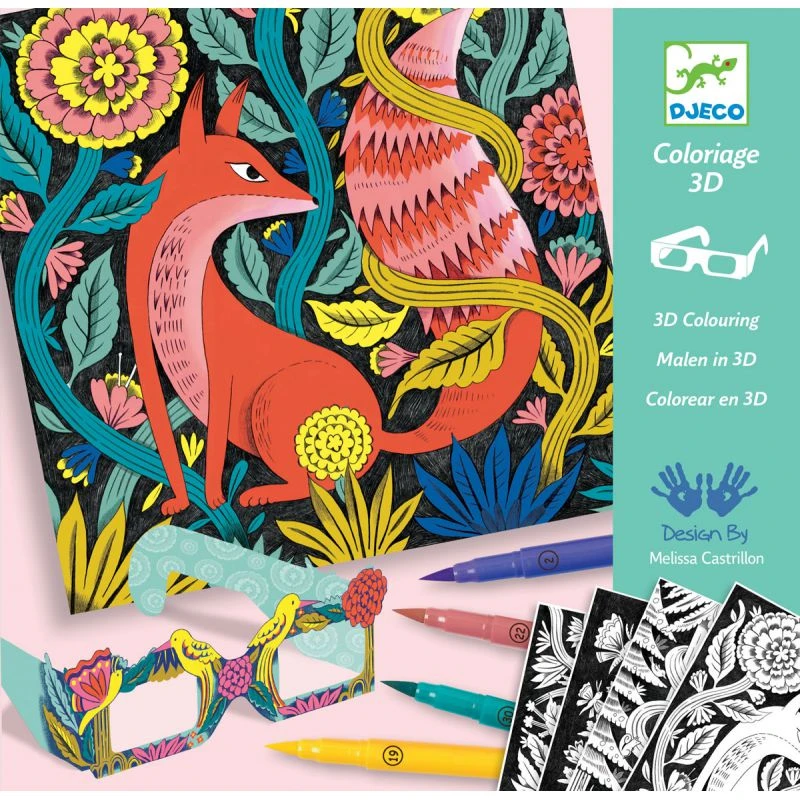 Djeco Forêt Fantastique - Coloriage Avec Effets 3D 1 Djeco Forêt Fantastique - Coloriage Avec Effets 3D