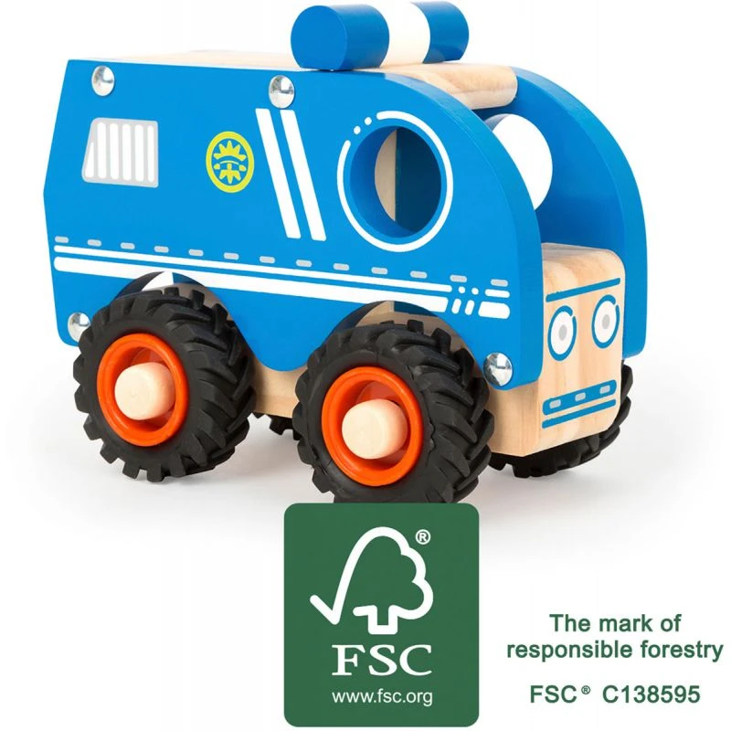 Small Foot Fourgon De Police En Bois 3 Small Foot Fourgon De Police En Bois – Image 3