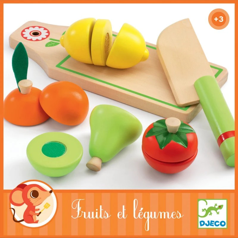 Fruits Et Légumes à Couper - Dinette En Bois Djeco 2 Fruits Et Légumes à Couper - Dinette En Bois Djeco – Image 2