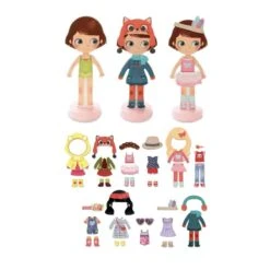 Vilac Le Dressing De Chloé - Jeu Magnétique -Jouets Pour Enfants Boutique le dressing de chloe 4