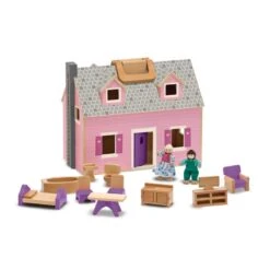 Maison De Poupée Complète Pliable Et Transportable -Jouets Pour Enfants Boutique maison de poupee pliable et transportable 2