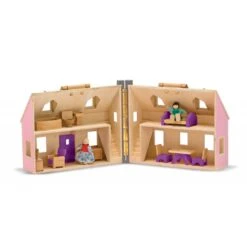 Maison De Poupée Complète Pliable Et Transportable -Jouets Pour Enfants Boutique maison de poupee pliable et transportable 3