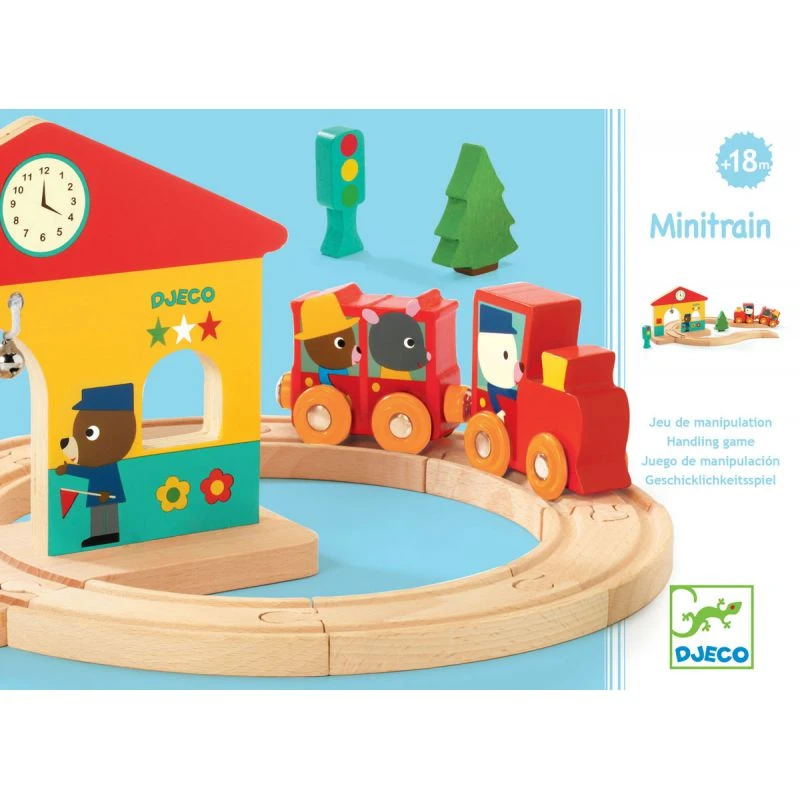 Minitrain Circuit De Train En Bois Djeco Dès 18 Mois 1 Minitrain Circuit De Train En Bois Djeco Dès 18 Mois