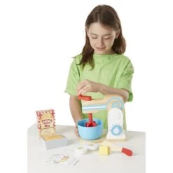 Mixeur Et Set De Pâtisserie Dînette En Bois -Jouets Pour Enfants Boutique mixeur en bois et set de patisserie 3