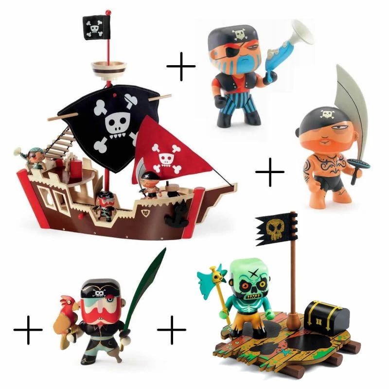 Djeco Pack Bateau Pirate Arty Toys Avec Figurines 1 Djeco Pack Bateau Pirate Arty Toys Avec Figurines