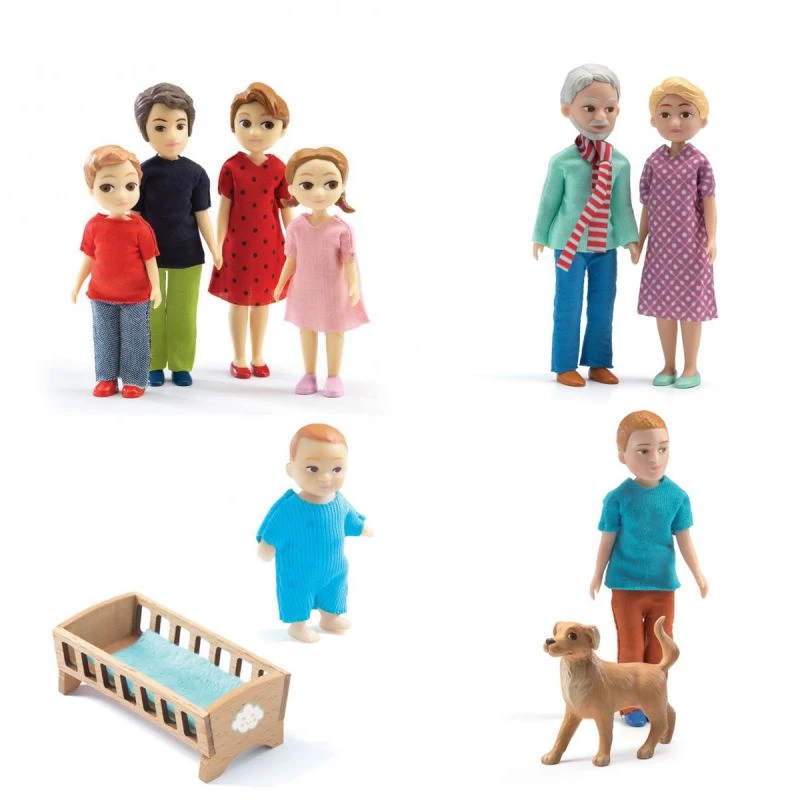 Grand Pack Famille De Poupées Djeco Thomas & Marion 1 Grand Pack Famille De Poupées Djeco Thomas & Marion