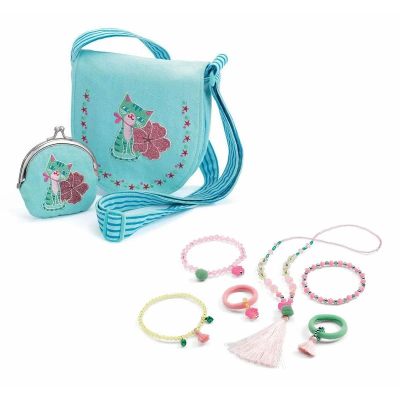 Djeco Pack Sac Brodé Chaton Et Bijoux Pompons Et Papillons 1 Djeco Pack Sac Brodé Chaton Et Bijoux Pompons Et Papillons