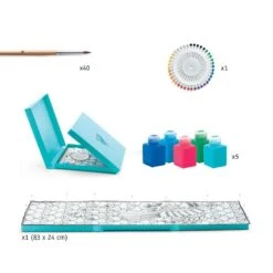 Peinture Sur Soie "Le Paon" - Djeco -Jouets Pour Enfants Boutique peinture sur soie le paon djeco 3