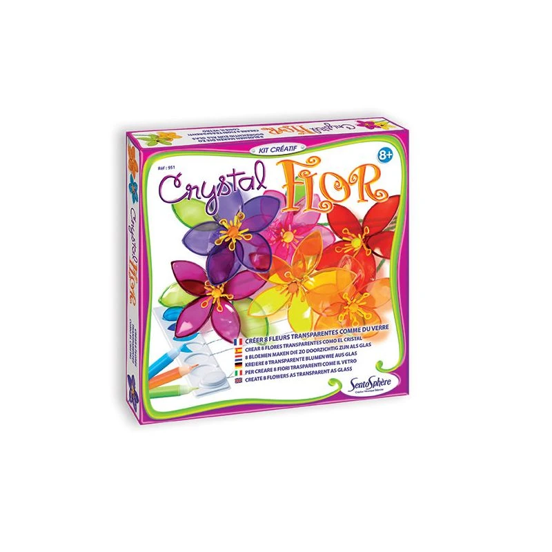 Peinture Vitrail - Crystal Flor - Décoration Florale 2 Peinture Vitrail - Crystal Flor - Décoration Florale – Image 2