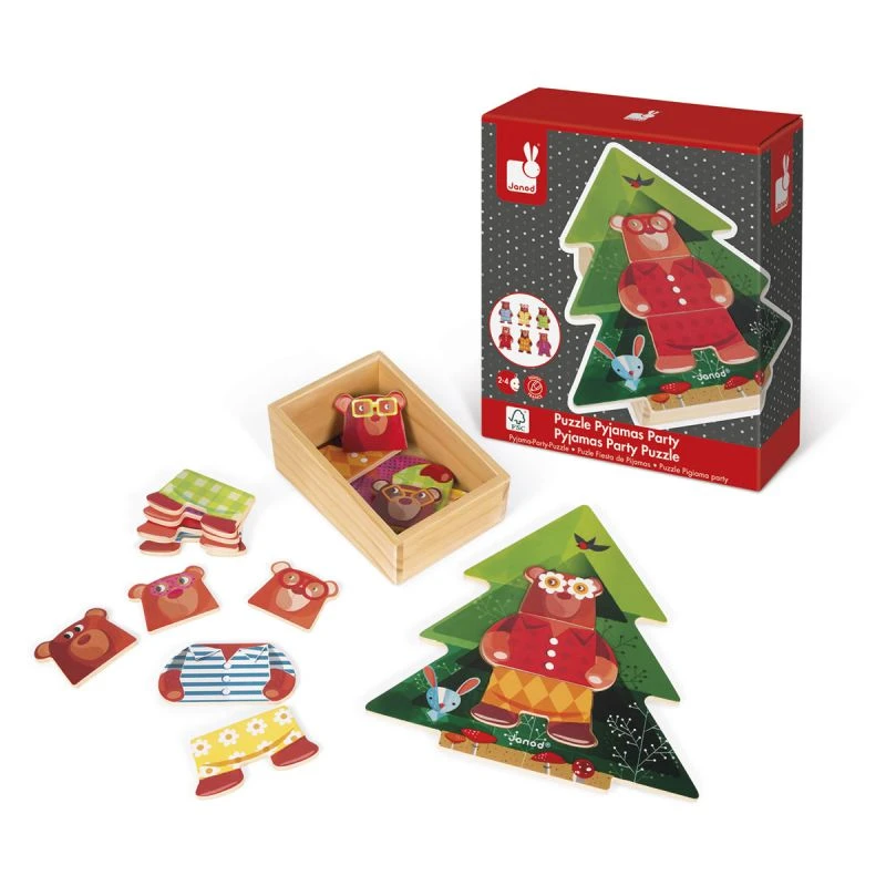 Janod Puzzle 2 Ans Pyjamas Party Zigolos 1 Janod Puzzle 2 Ans Pyjamas Party Zigolos