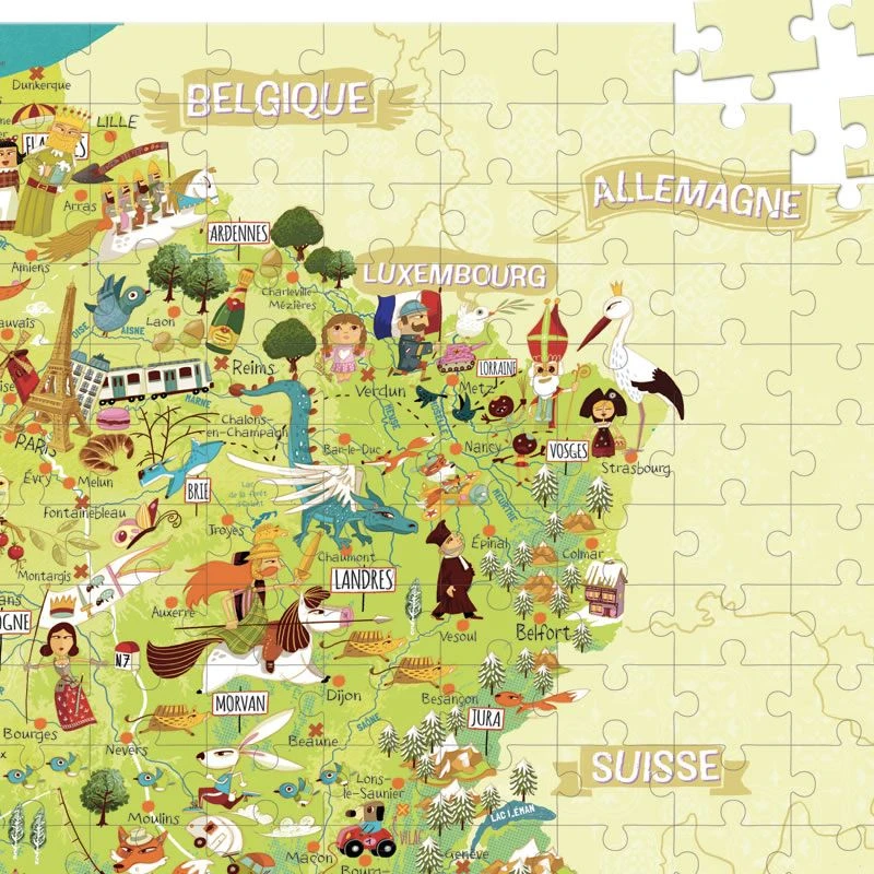 Vilac Puzzle Carte Des Merveilles De France 300 Pièces 6 Vilac Puzzle Carte Des Merveilles De France 300 Pièces – Image 6