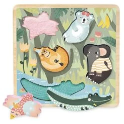 Vilac Puzzle Tactile à Encastrement Jungle