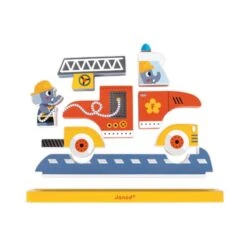 Janod Puzzle Vertical Magnétique Pompiers -Jouets Pour Enfants Boutique puzzle vertical magnetique pompiers 3