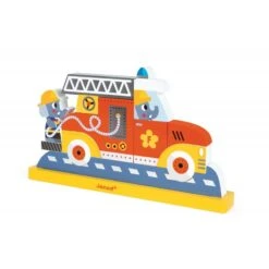 Janod Puzzle Vertical Magnétique Pompiers -Jouets Pour Enfants Boutique puzzle vertical magnetique pompiers 4