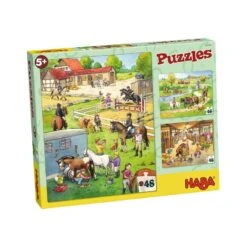 Haba 3 Puzzles Le Centre équestre