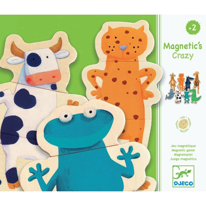 Djeco Crazy Animaux Puzzles Magnétiques 2 Ans 2 Djeco Crazy Animaux Puzzles Magnétiques 2 Ans – Image 2