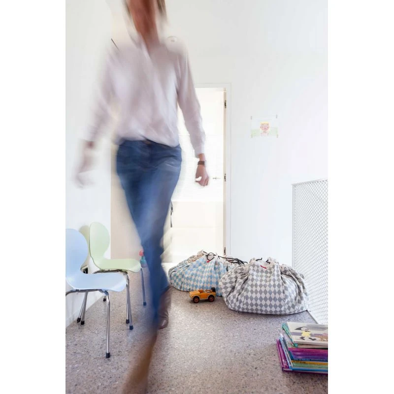 Sac Rangement De Jouets Diamant Bleu - Play And Go 7 Sac Rangement De Jouets Diamant Bleu - Play And Go – Image 7