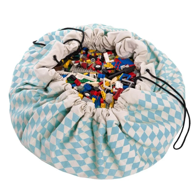 Sac Rangement De Jouets Diamant Bleu - Play And Go 1 Sac Rangement De Jouets Diamant Bleu - Play And Go