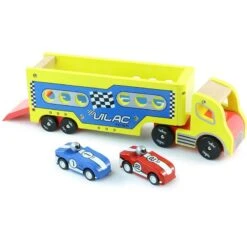 Vilac Semi Remorque + 2 Voitures à Friction