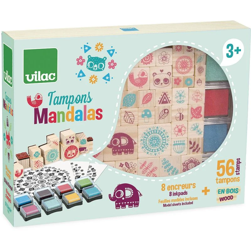 Vilac 56 Tampons Mandalas + 8 Encreurs 3 Vilac 56 Tampons Mandalas + 8 Encreurs – Image 3