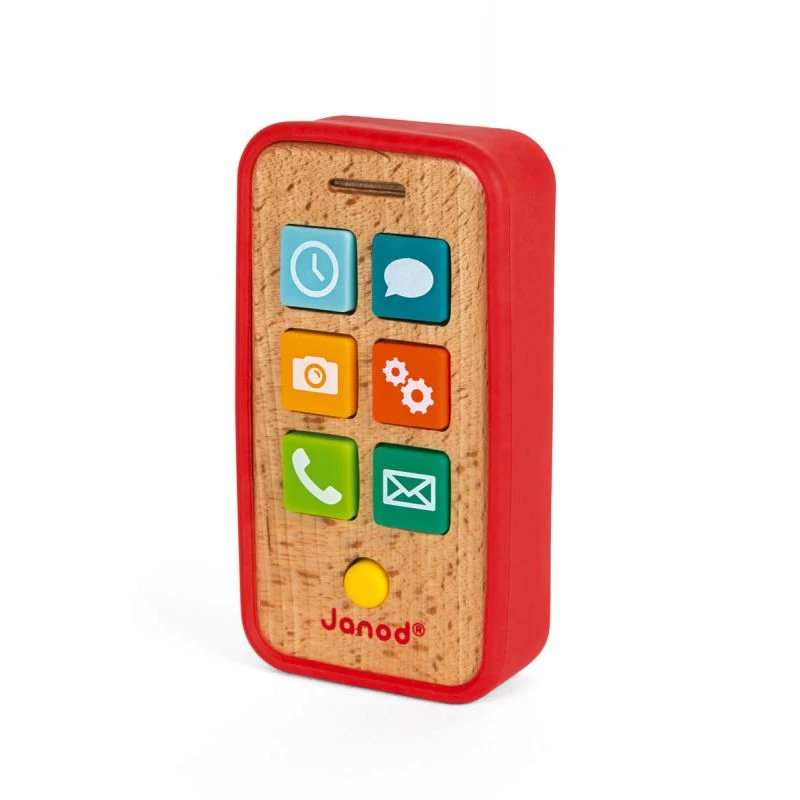 Janod Téléphone Pour Enfant En Bois Avec Sons 1 Janod Téléphone Pour Enfant En Bois Avec Sons